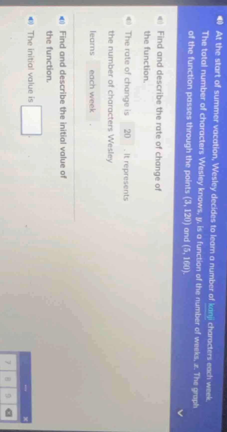 at the start of summer vacation, wesley decides to learn a number of ka…