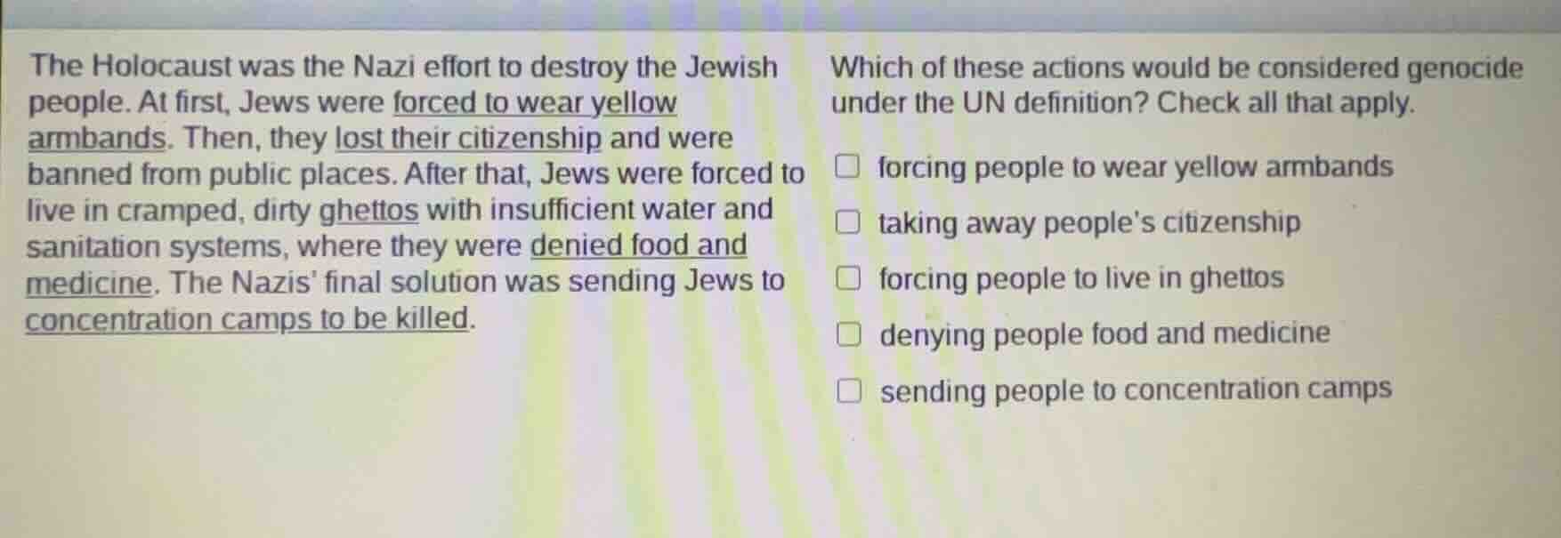 the holocaust was the nazi effort to destroy the jewish people. at firs…