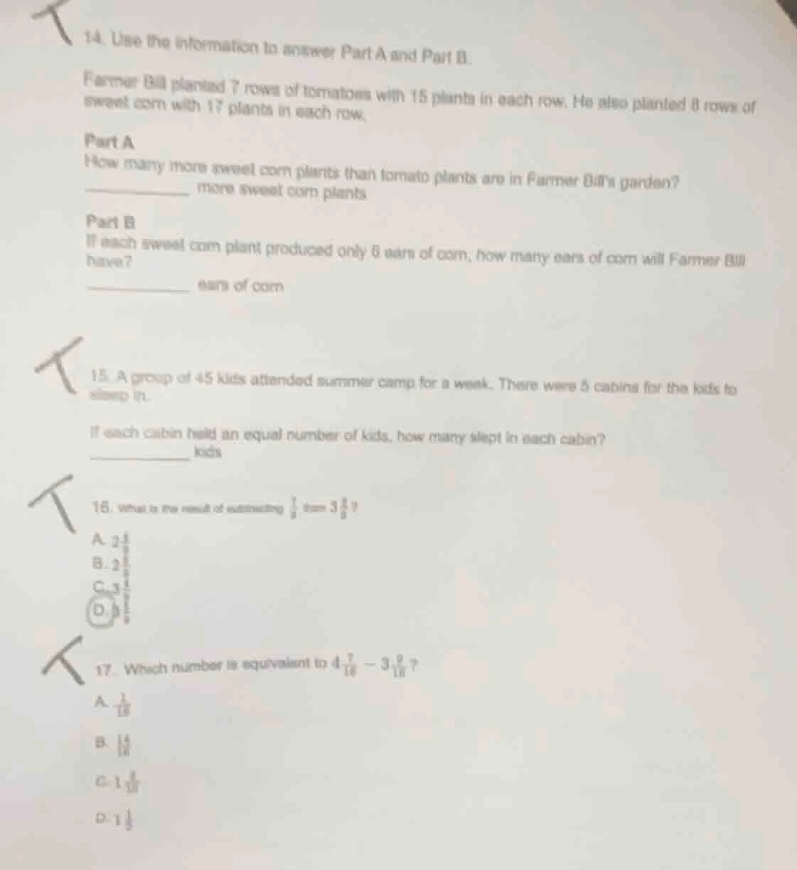 14. use the information to answer part a and part b. farmer bill plante…
