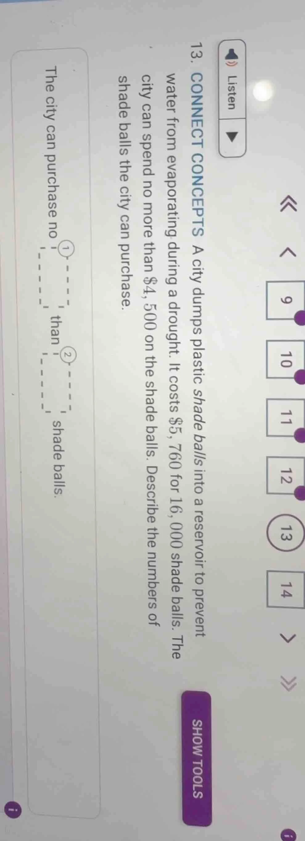 13. connect concepts a city dumps plastic shade balls into a reservoir …