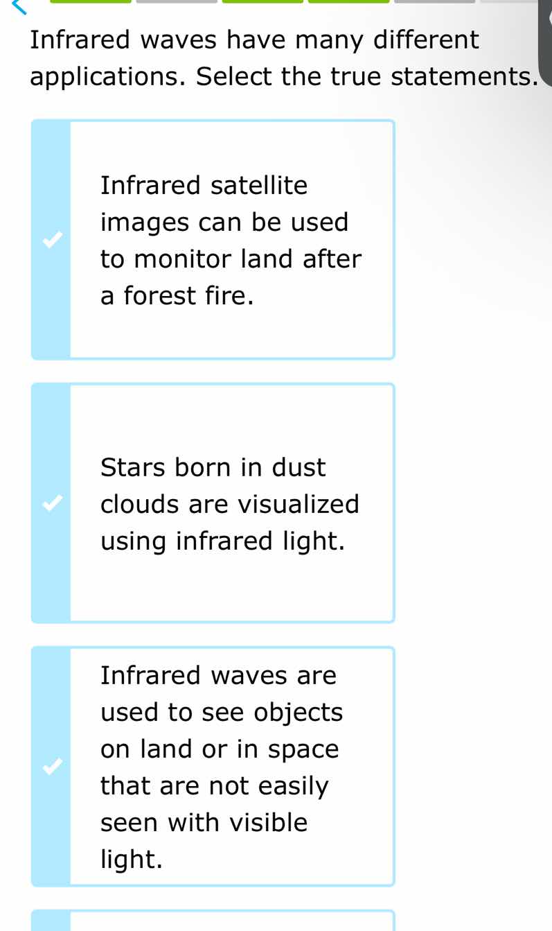 infrared waves have many different applications. select the true statem…