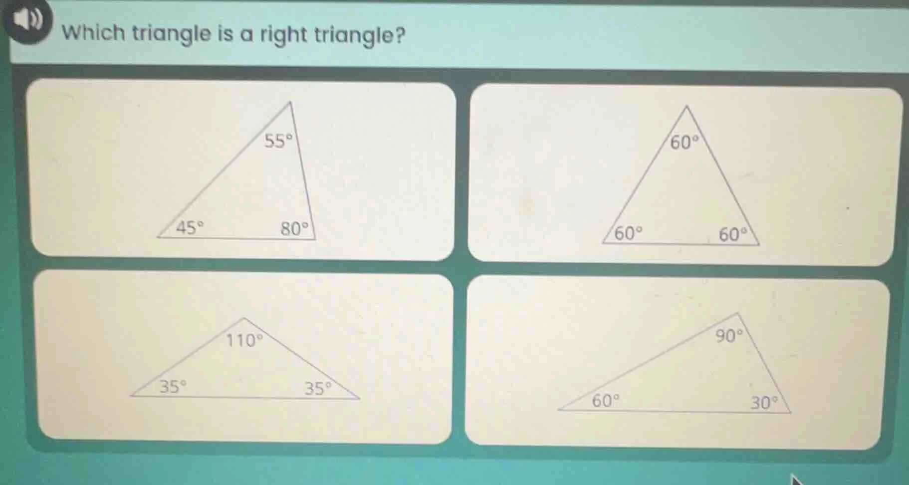 which triangle is a right triangle?
