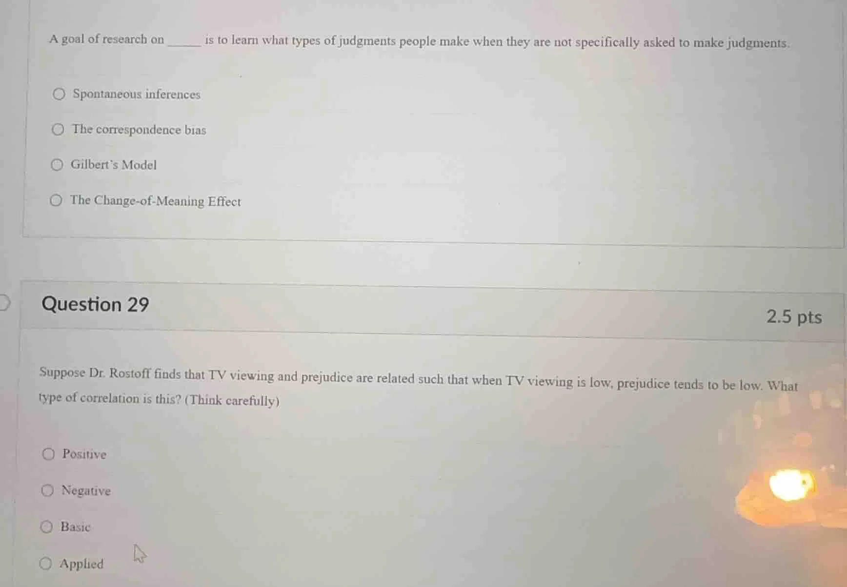 a goal of research on ______ is to learn what types of judgments people…