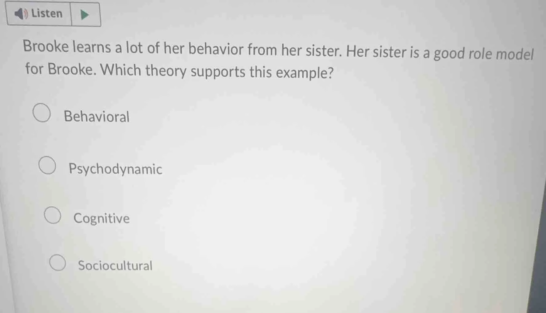 listen brooke learns a lot of her behavior from her sister. her sister …