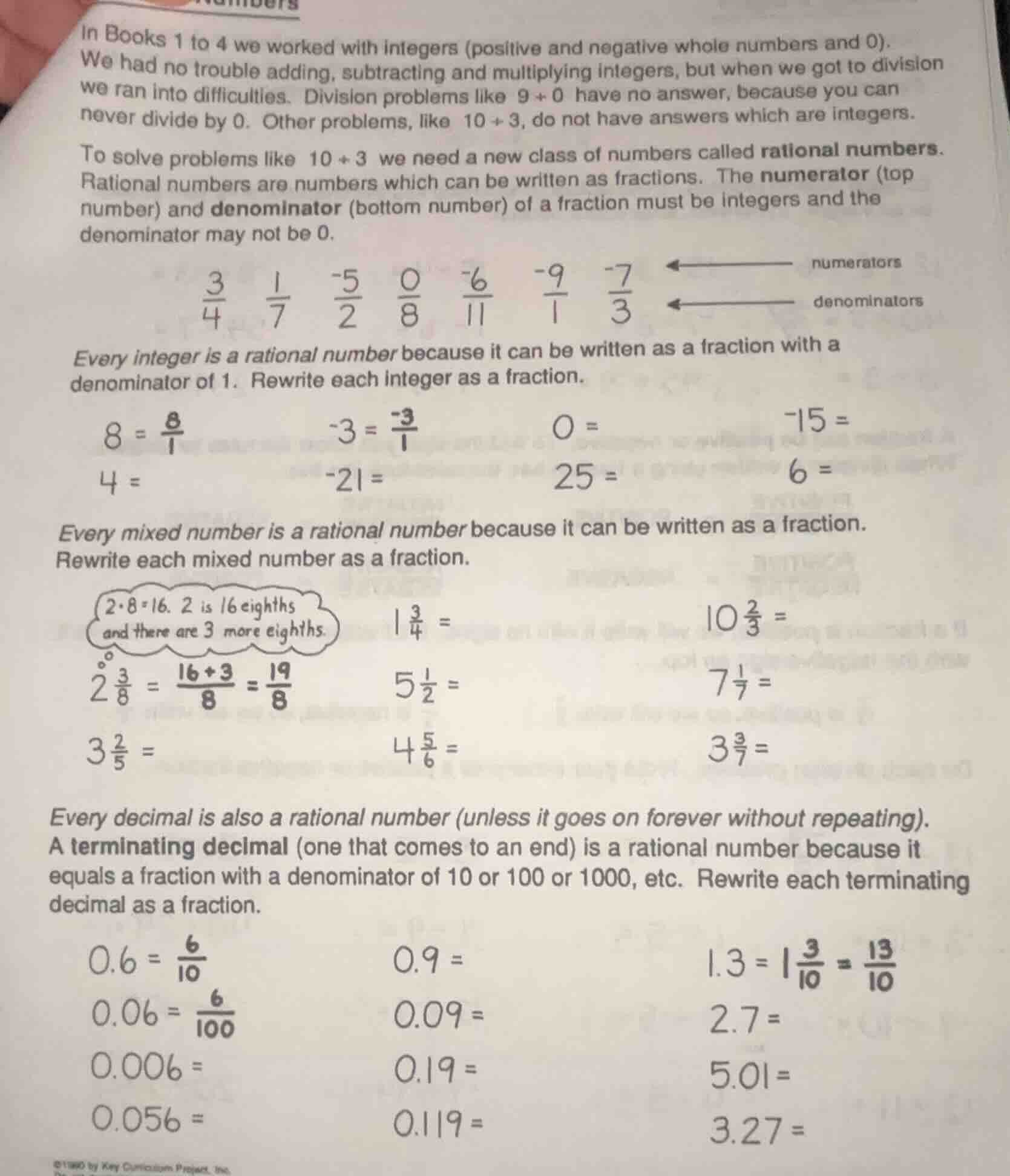 in books 1 to 4 we worked with integers (positive and negative whole nu…