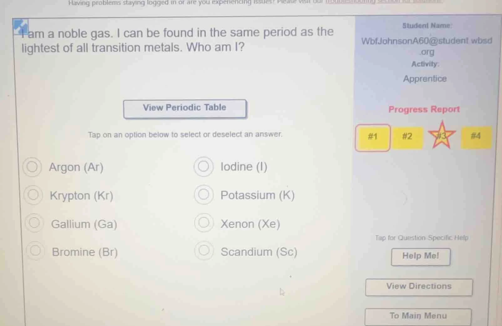 i am a noble gas. i can be found in the same period as the lightest of …