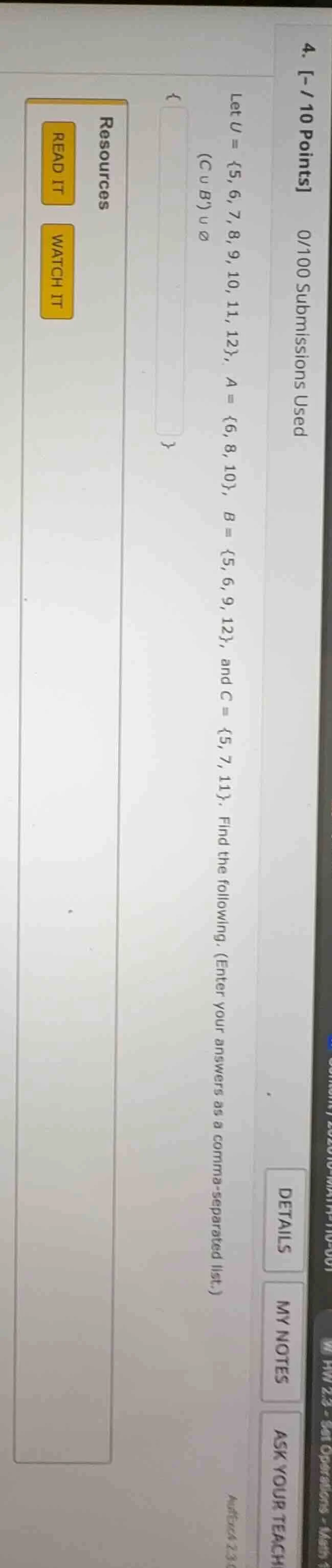 4. - / 10 points 0/100 submissions used details my notes ask your teach…