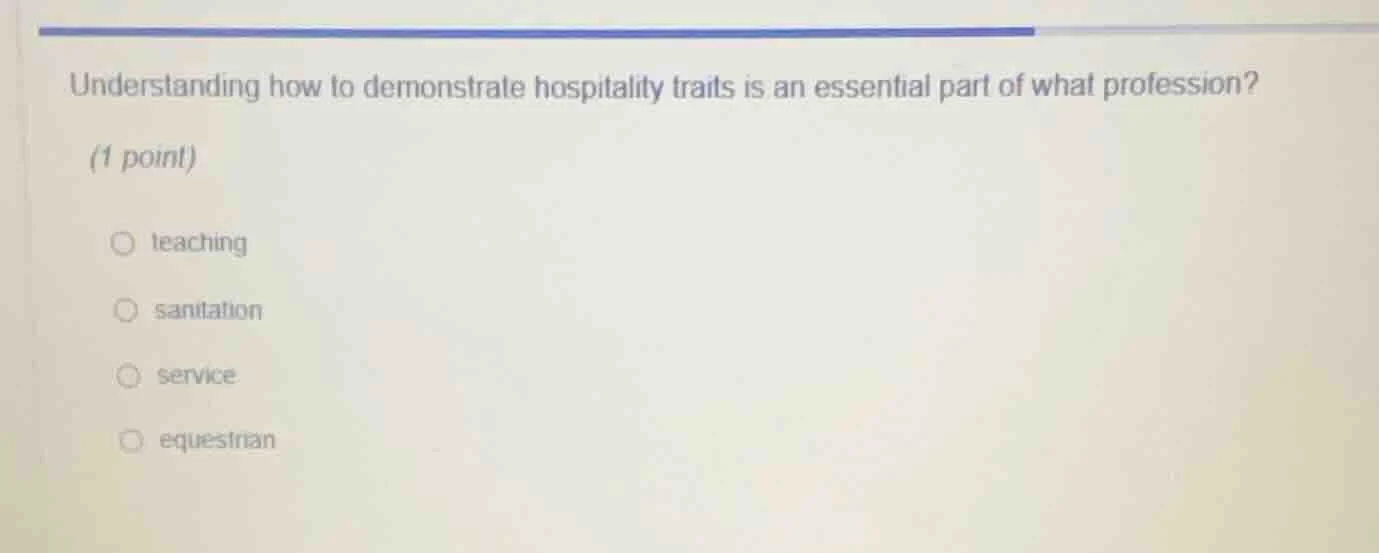 understanding how to demonstrate hospitality traits is an essential par…