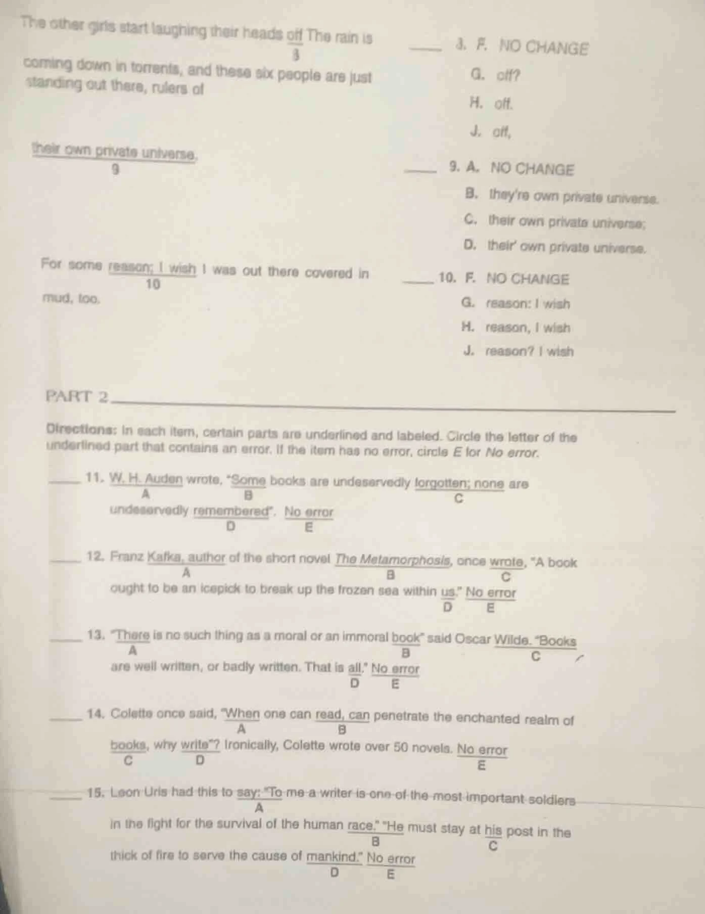 the other girls start laughing their heads off the rain is coming down …