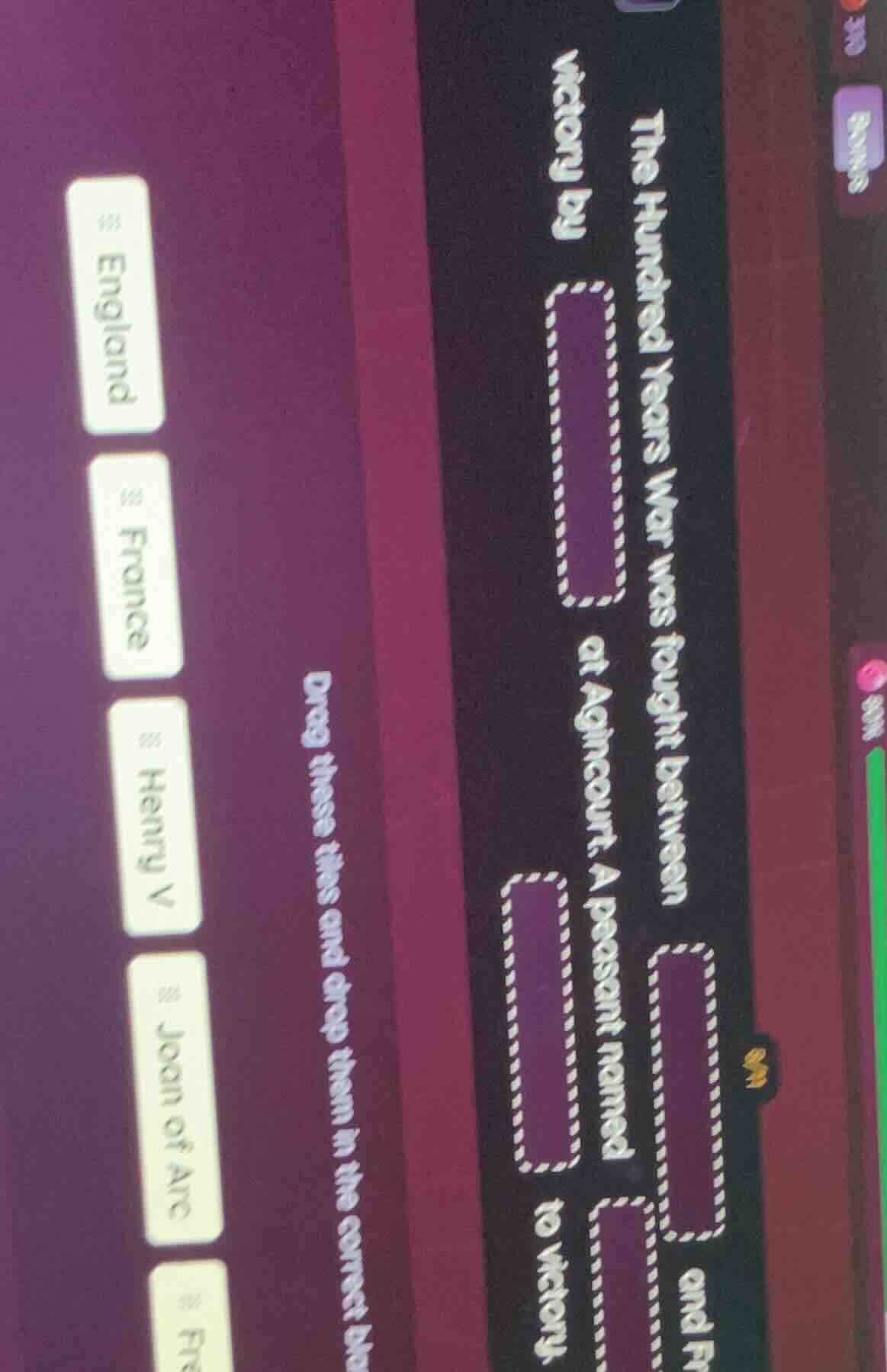 the hundred years war was fought between ______ and france.victory by _…