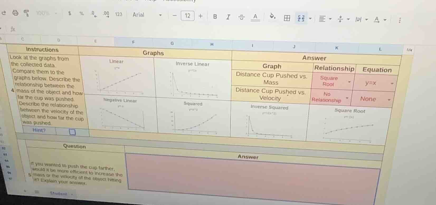 instructions look at the graphs from the collected data. compare them t…