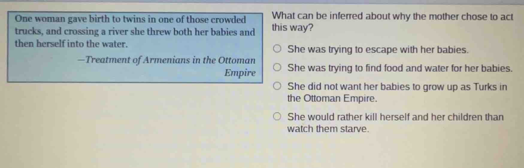 one woman gave birth to twins in one of those crowded trucks, and cross…