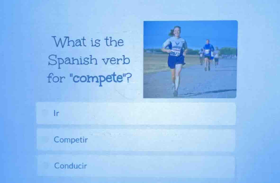what is the spanish verb for \compete\? ir competir conducir