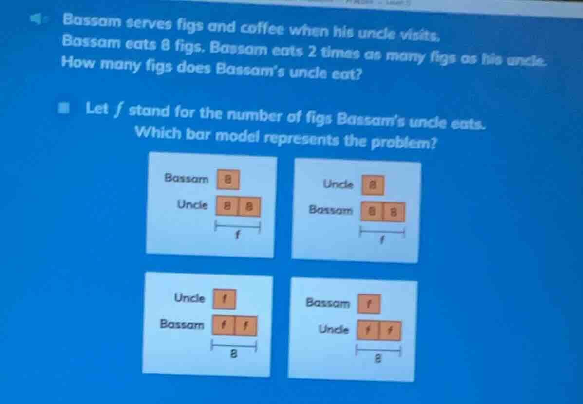 bassam serves figs and coffee when his uncle visits.bassam eats 8 figs.…