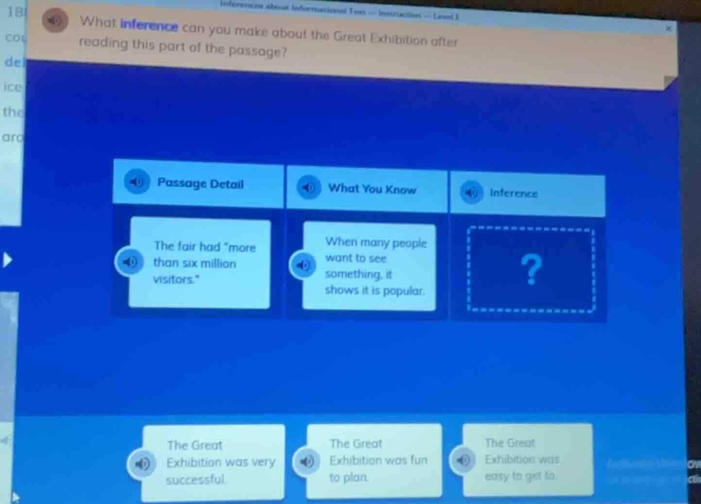 what inference can you make about the great exhibition after reading th…