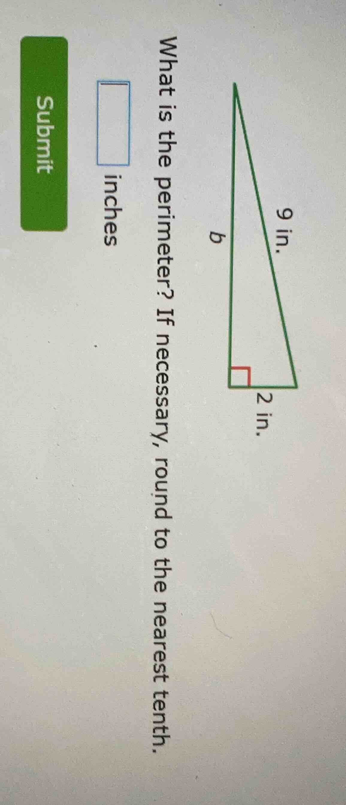 what is the perimeter? if necessary, round to the nearest tenth. $squar…