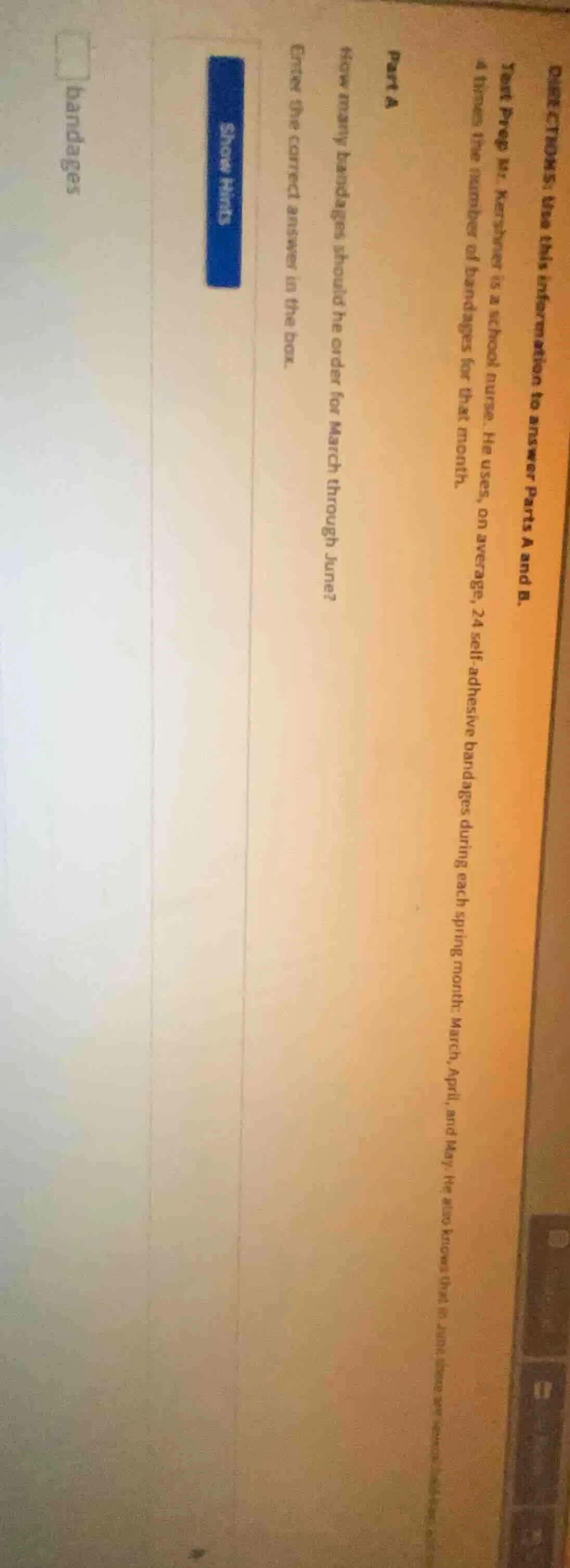 directions: use this information to answer parts a and b. test prep mr.…