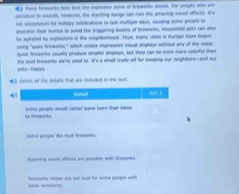 1) many fireworks fans love the explosive noise of fireworks shows. for…