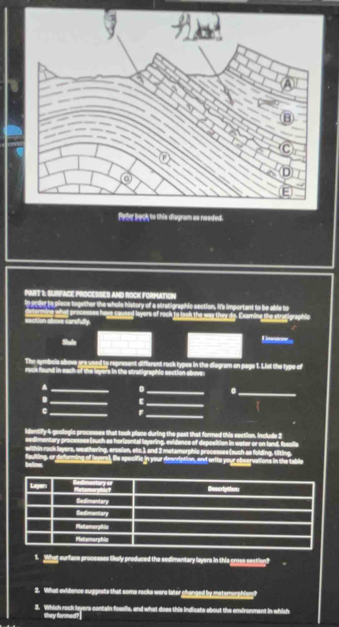 refer back to this diagram as needed.part 1: surface processes and rock…