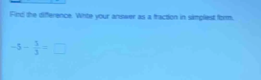 find the difference. write your answer as a fraction in simplest form. …