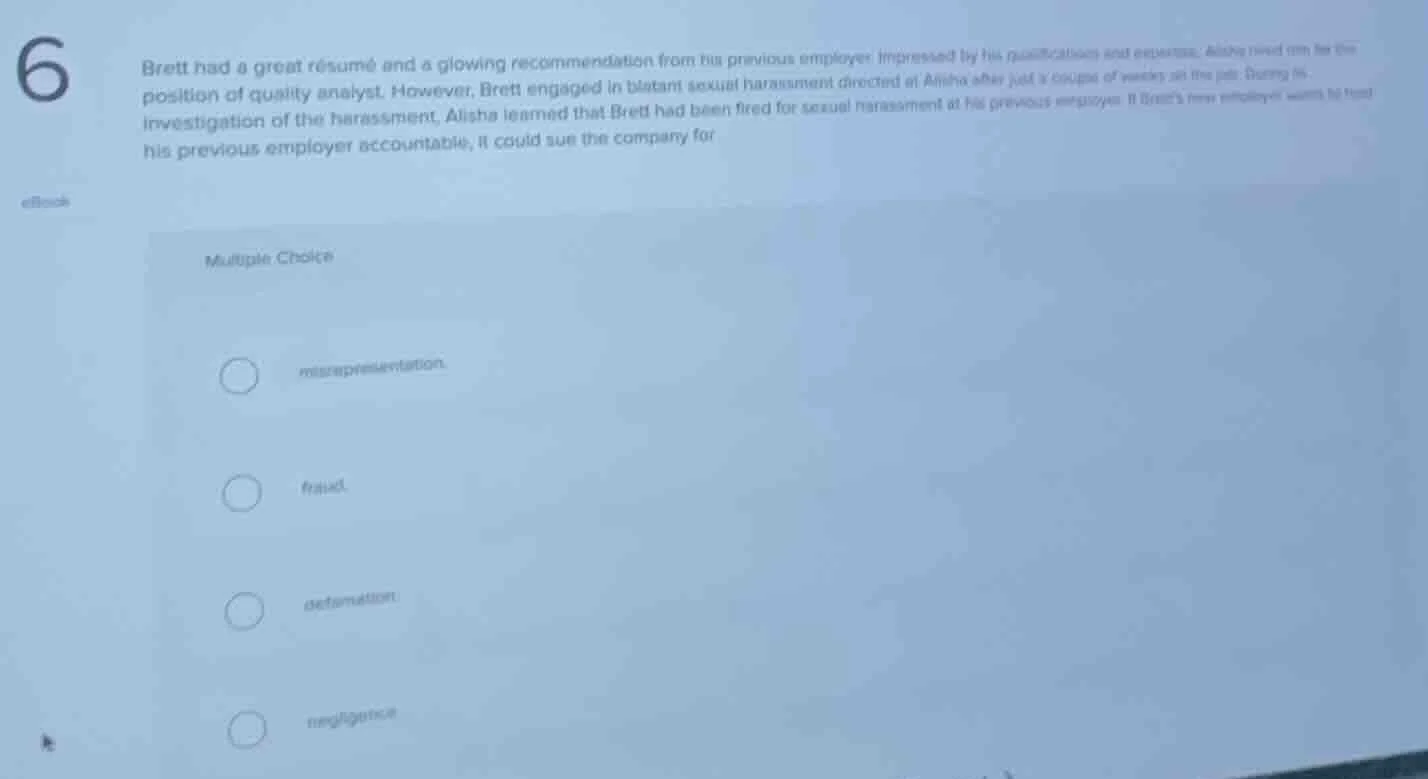 6 brett had a great résumé and a glowing recommendation from his previo…