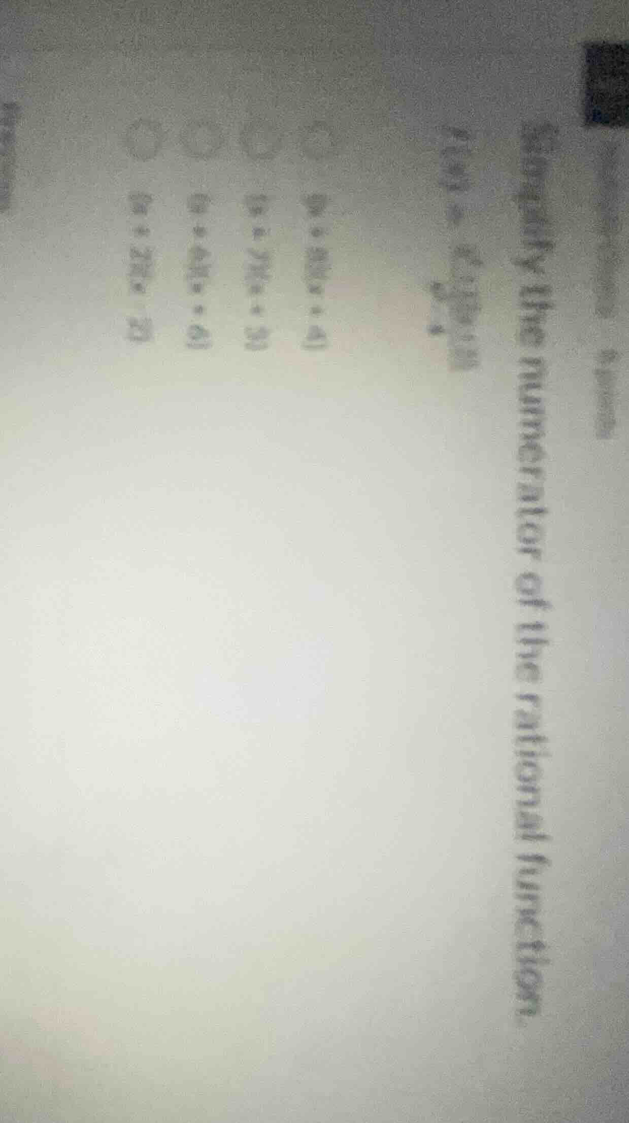 simplify the numerator of the rational function. $f(x) = \\frac{6x^2+30…