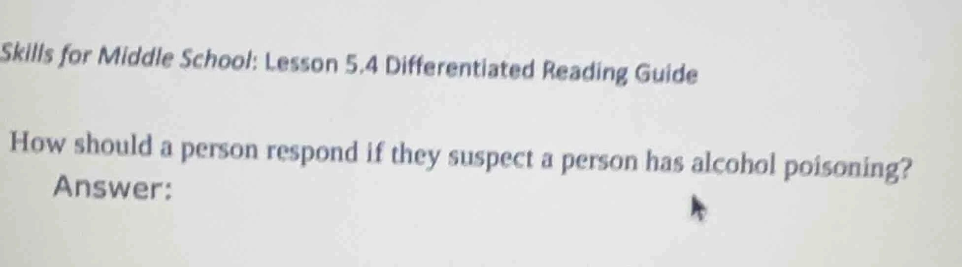 skills for middle school: lesson 5.4 differentiated reading guide how s…