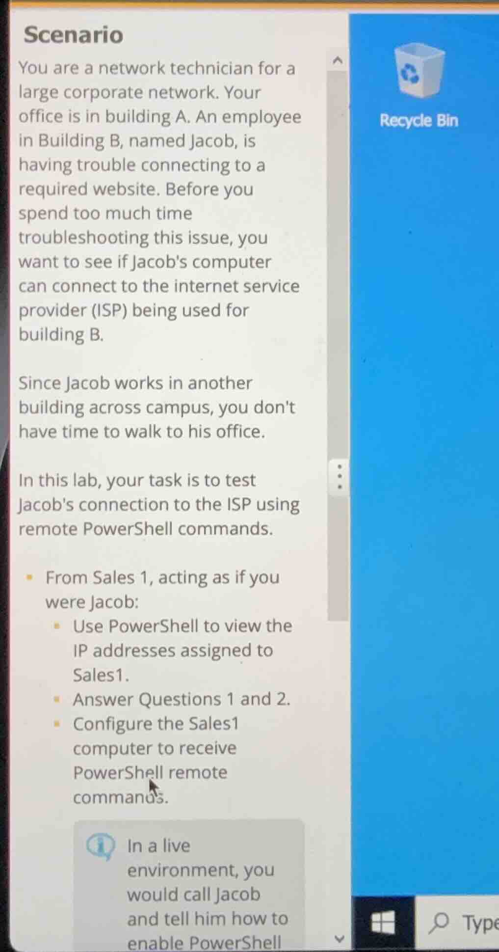 scenario you are a network technician for a large corporate network. yo…