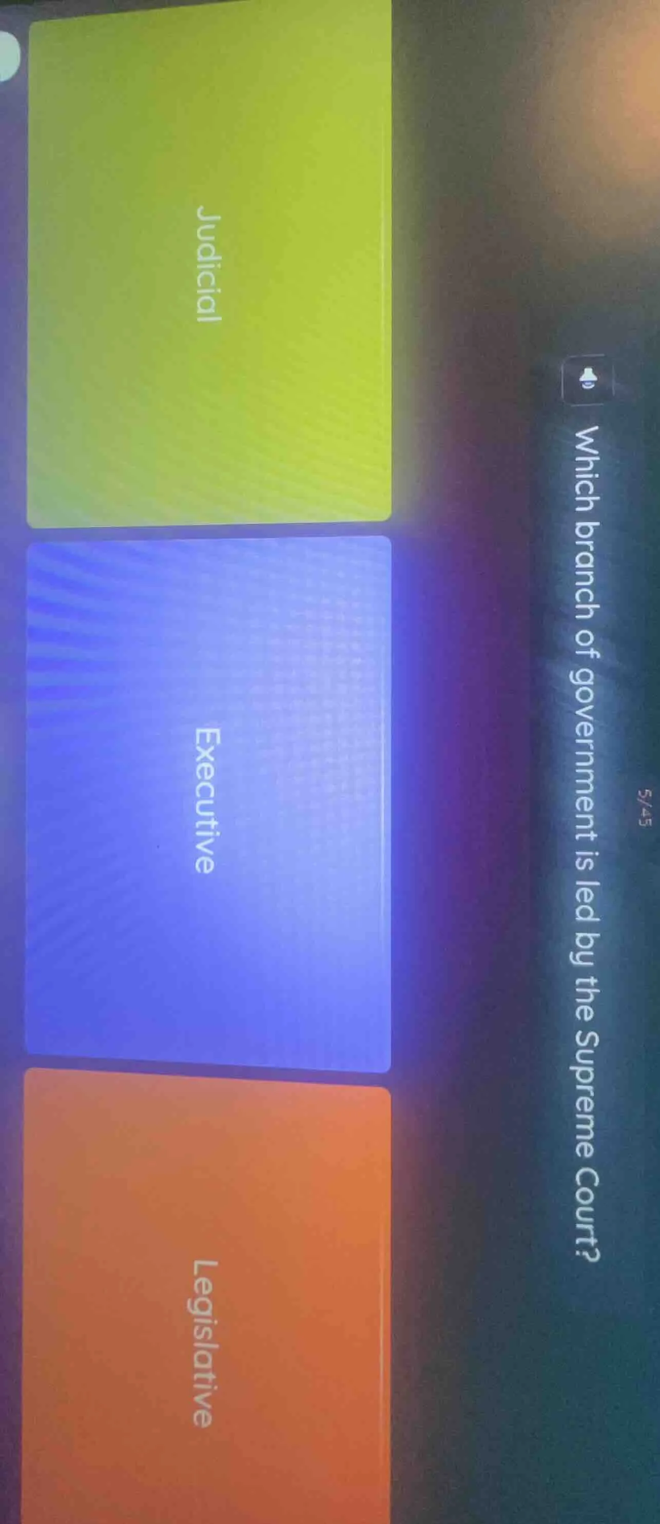 which branch of government is led by the supreme court? judicial execut…