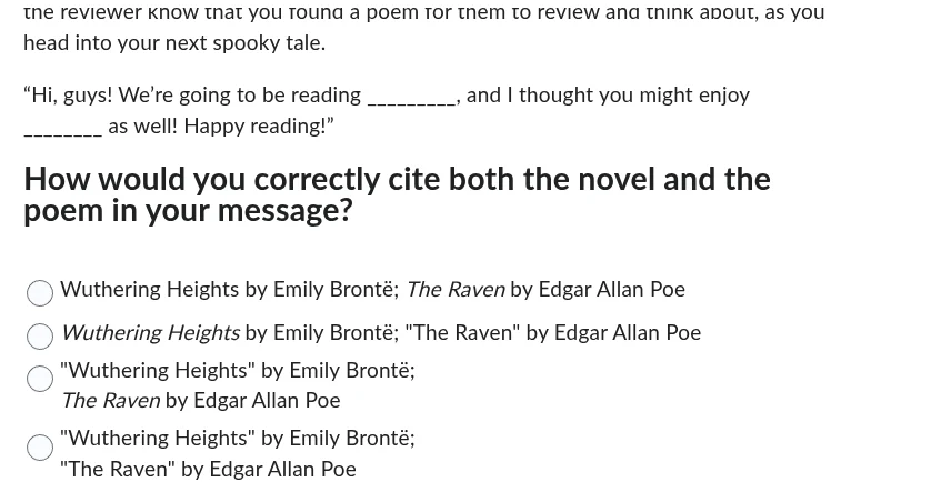 the reviewer know that you round a poem tor them to review and think ab…