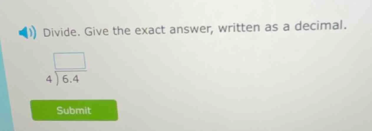 divide. give the exact answer, written as a decimal. $\\dfrac{\\square}…