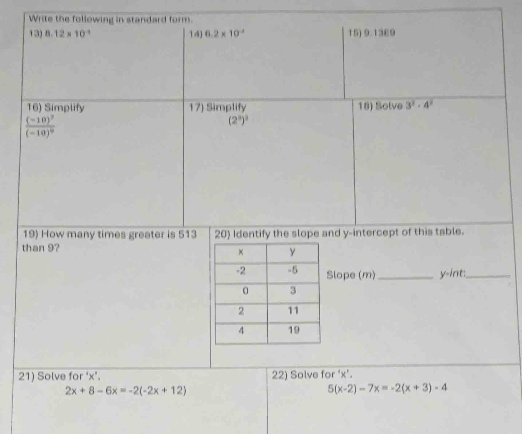 write the following in standard form. 13) $8.12 \\times 10^{-3}$ 14) $6…
