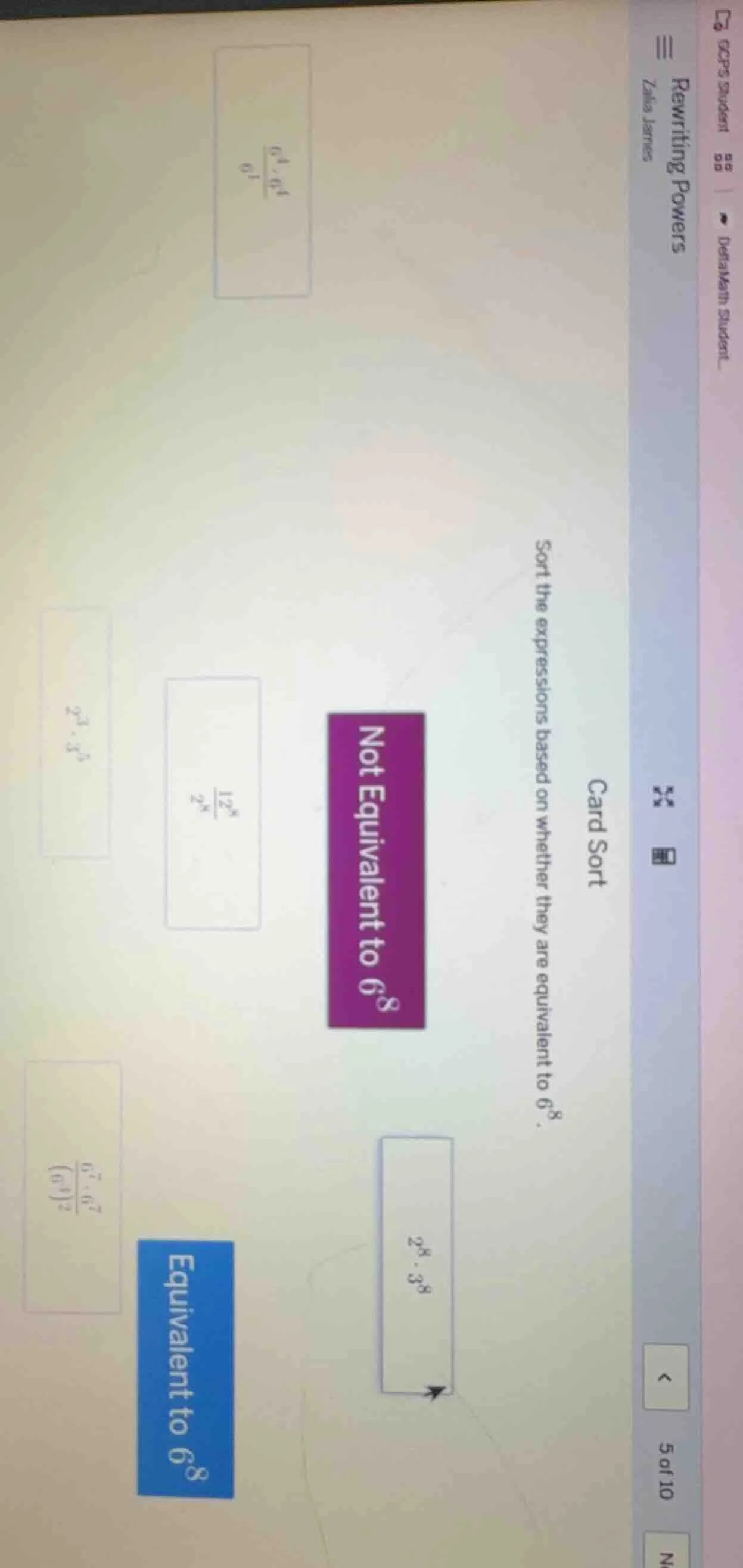 rewriting powers zakia james card sort sort the expressions based on wh…