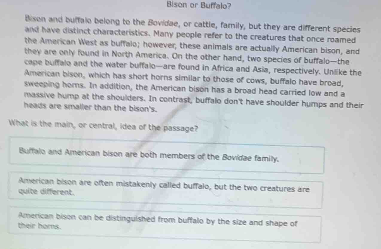 bison or buffalo?bison and buffalo belong to the bovidae, or cattle, fa…