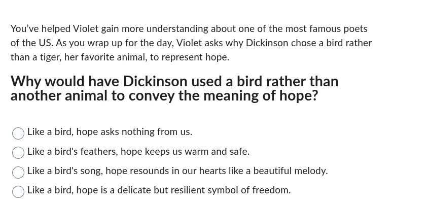 youve helped violet gain more understanding about one of the most famou…