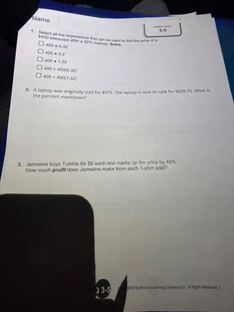 name lesson quiz 3-5 1. select all the expressions that can be used to …