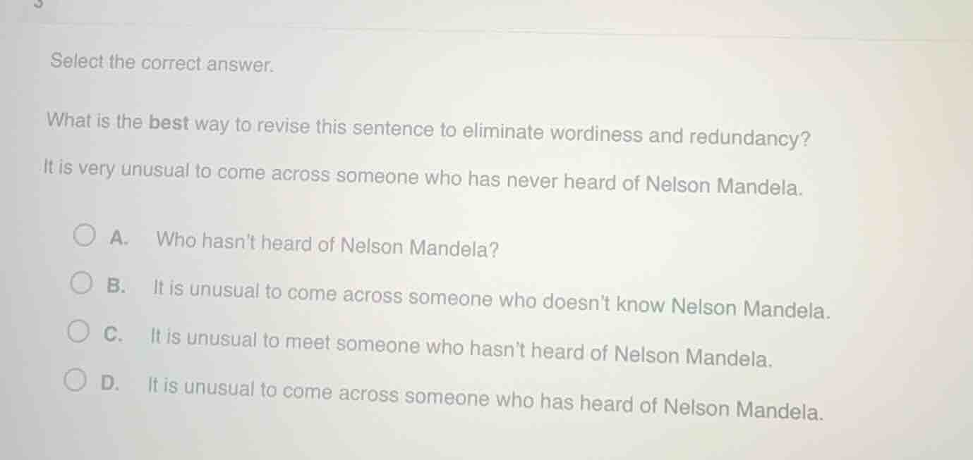 select the correct answer. what is the best way to revise this sentence…