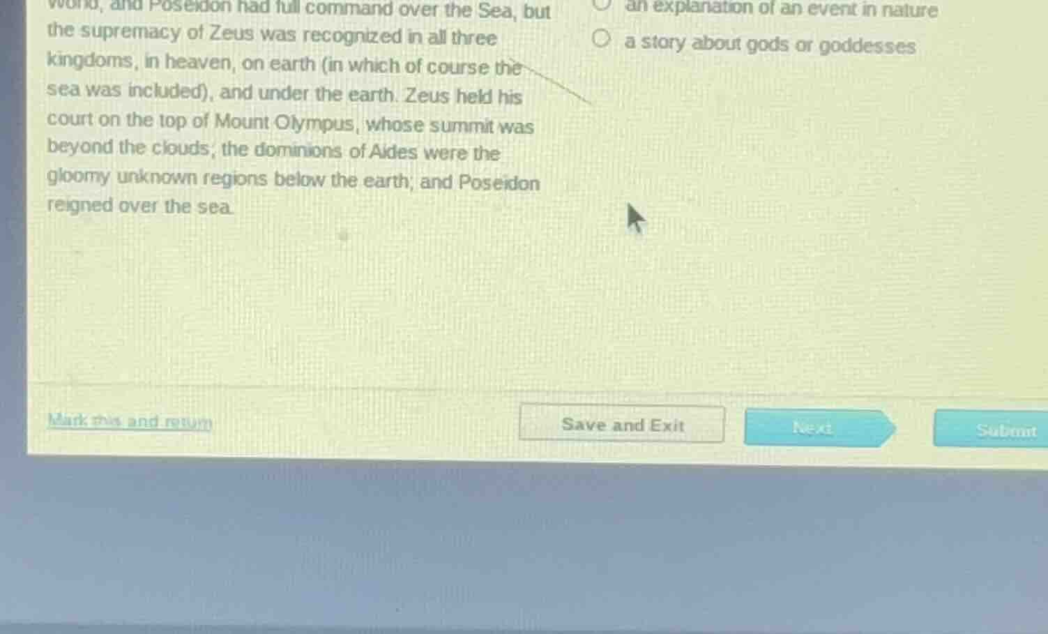 world, and poseidon had full command over the sea, but the supremacy of…