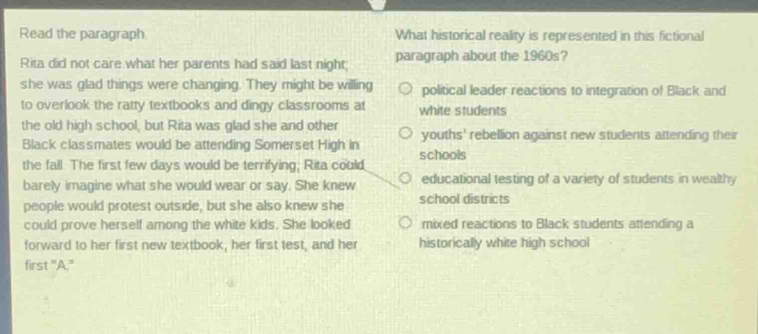read the paragraph. rita did not care what her parents had said last ni…