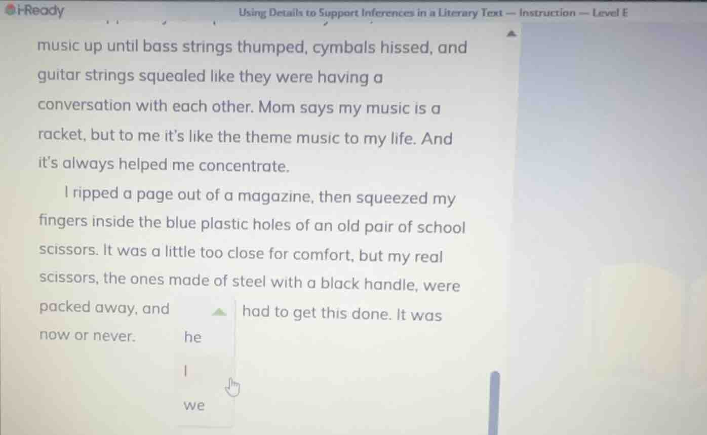 using details to support inferences in a literary text — instruction — …