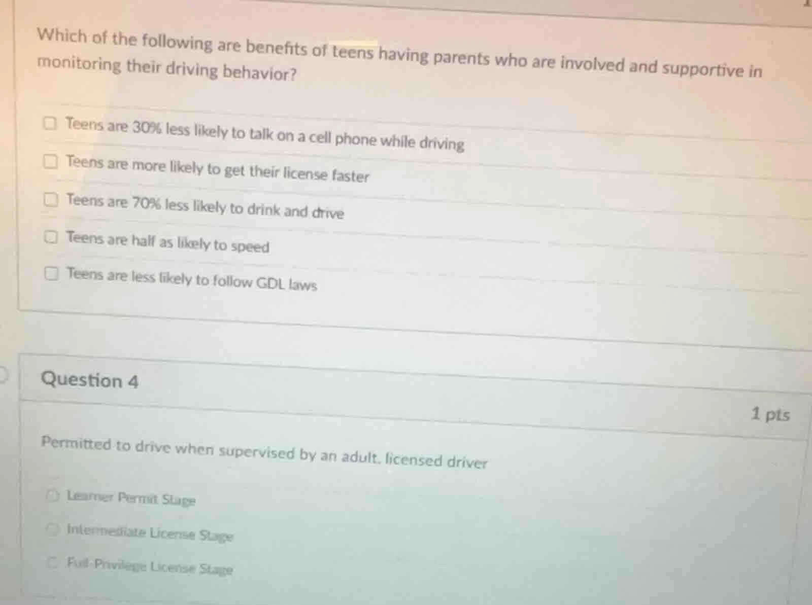 which of the following are benefits of teens having parents who are inv…