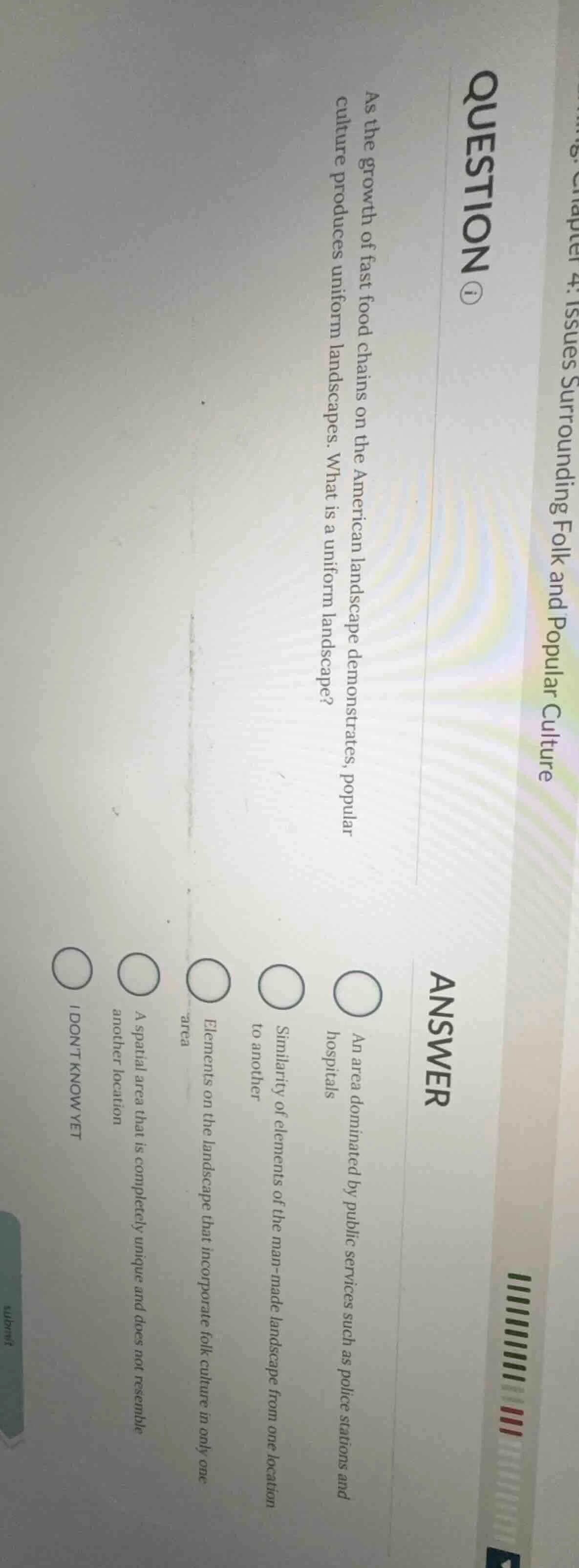 chapter 4: issues surrounding folk and popular culture question ⓘ as th…