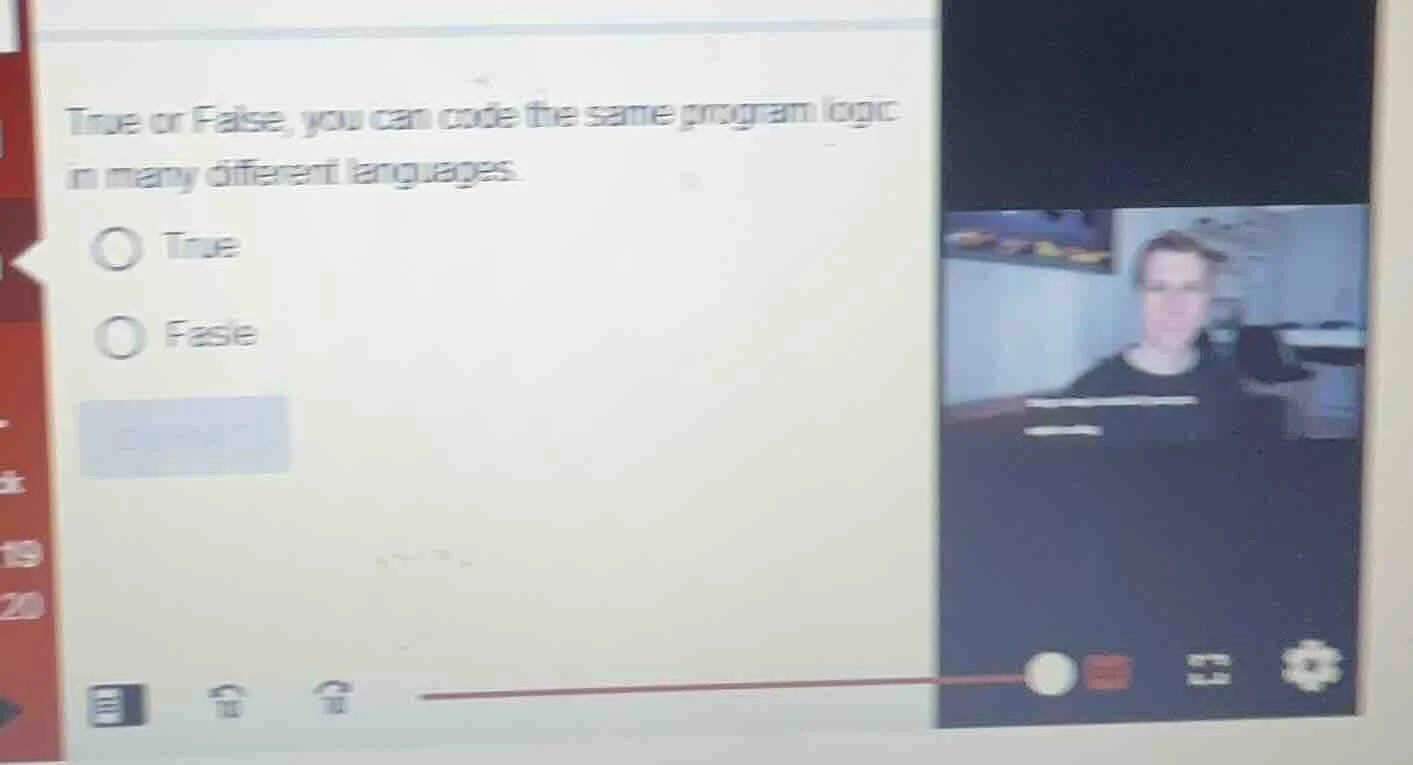 true or false, you can code the same program logic in many different la…