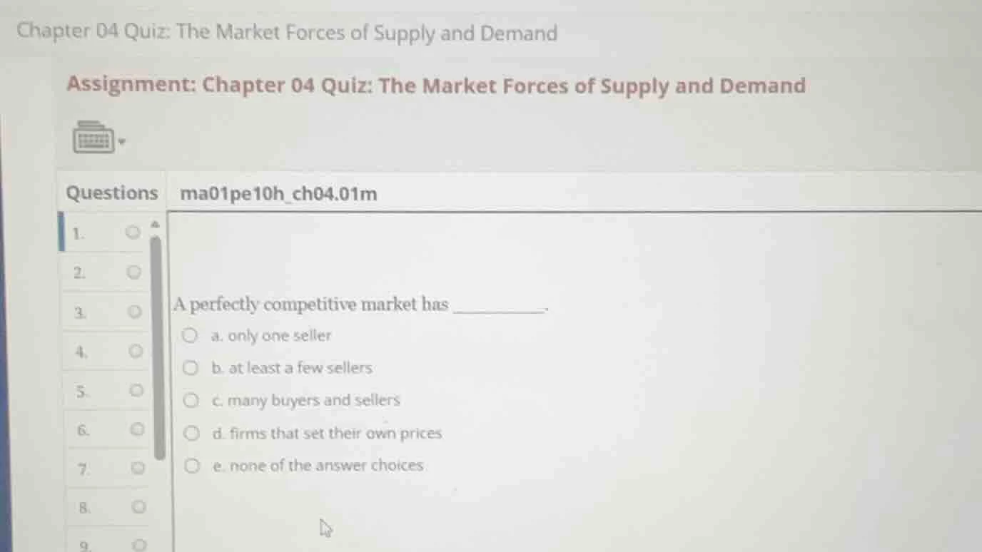 chapter 04 quiz: the market forces of supply and demand assignment: cha…