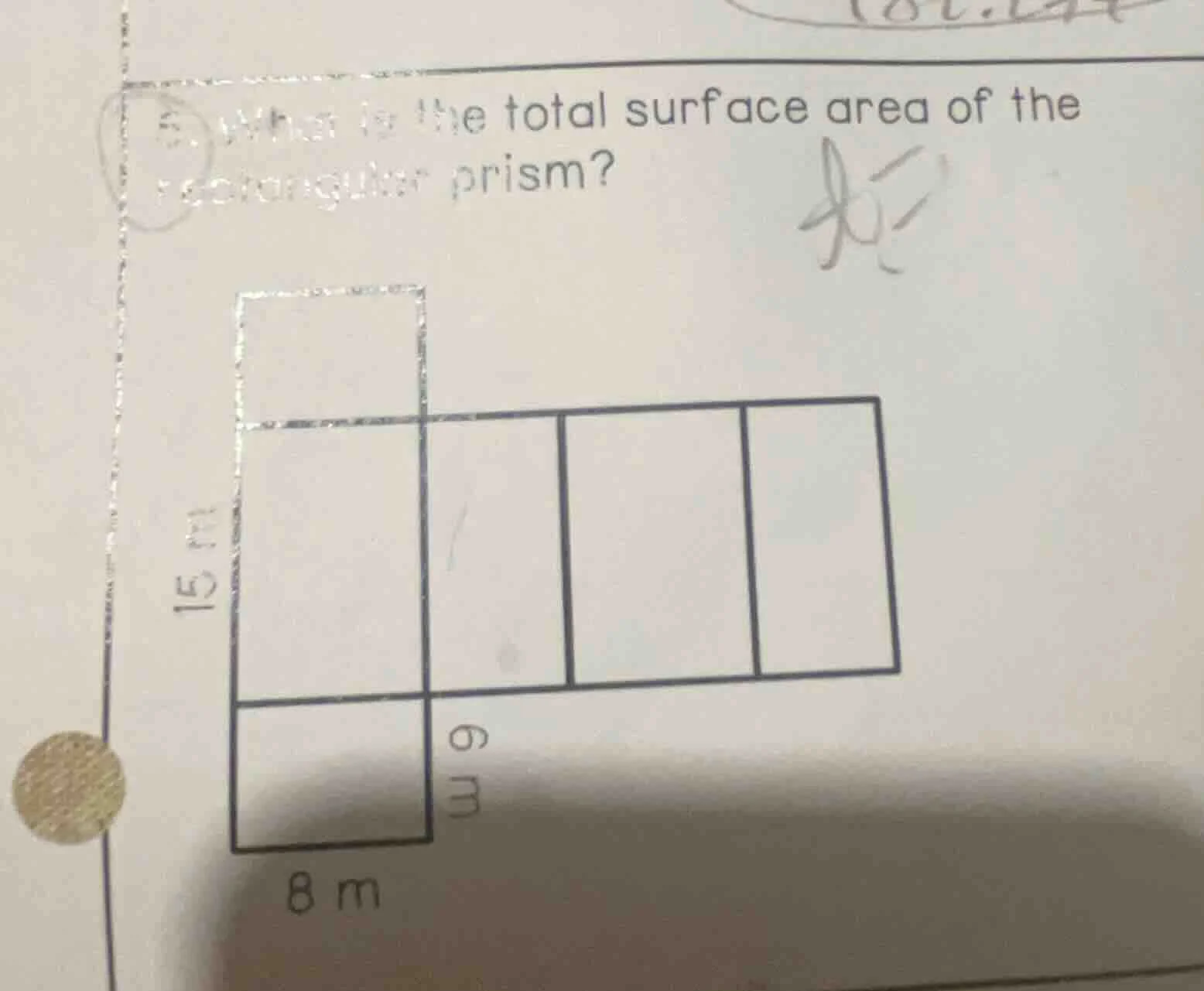 5. what is the total surface area of the rectangular prism?