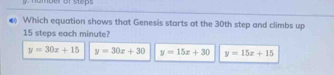 y: number of steps (1) which equation shows that genesis starts at the …