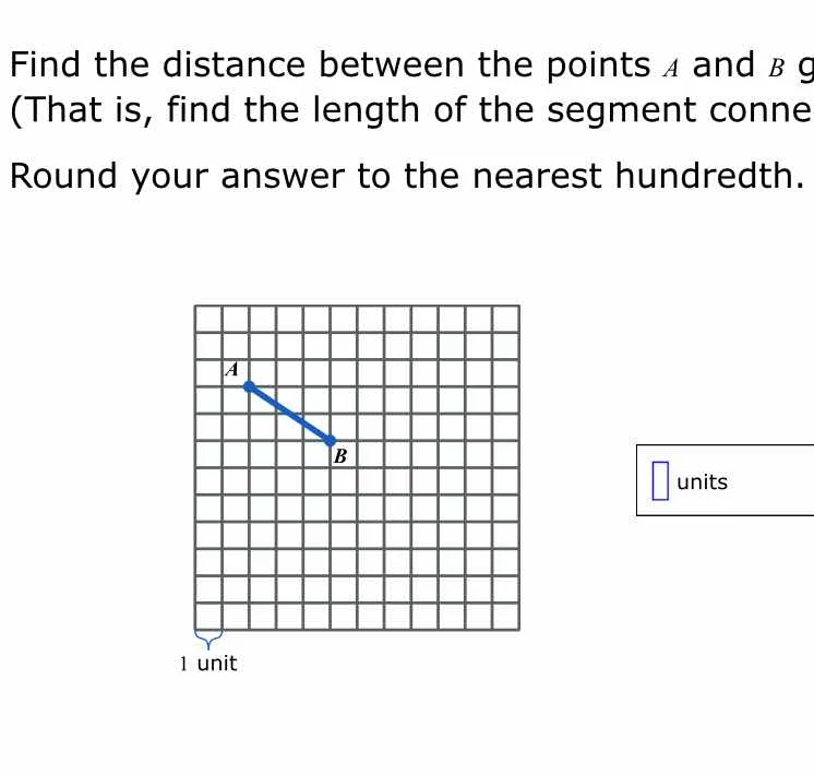 find the distance between the points a and b (that is, find the length …