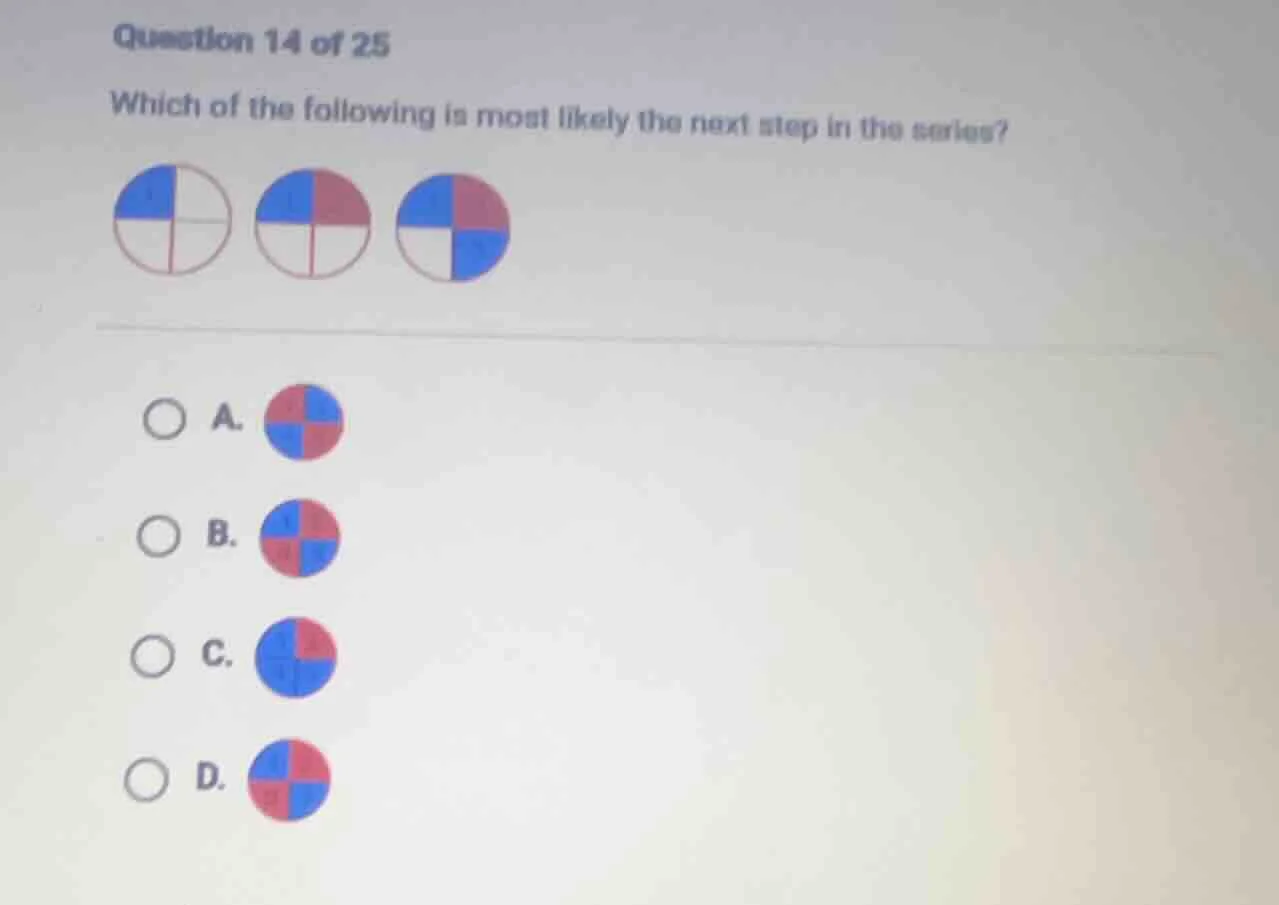 question 14 of 25 which of the following is most likely the next step i…