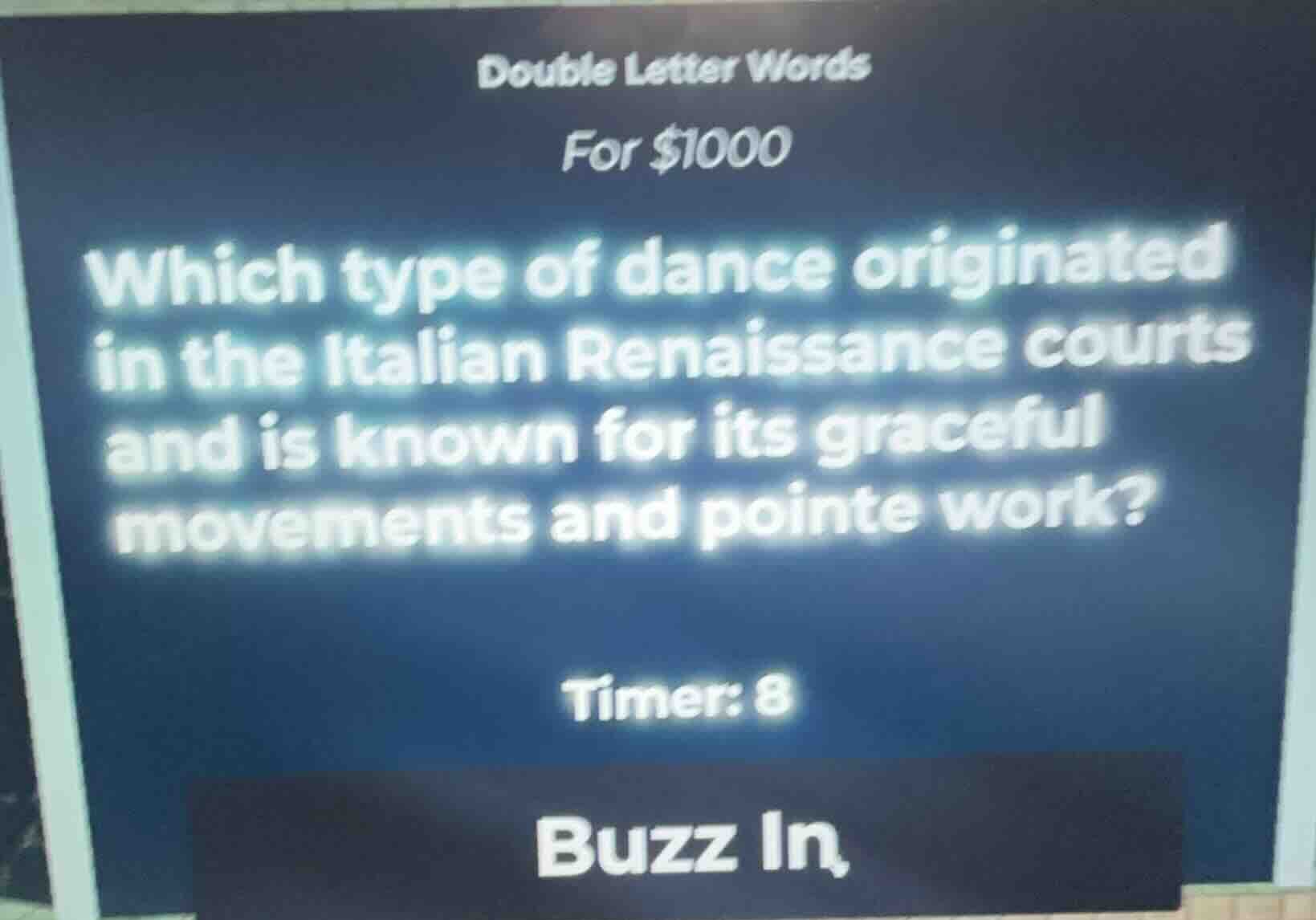 double letter words for $1000 which type of dance originated in the ita…