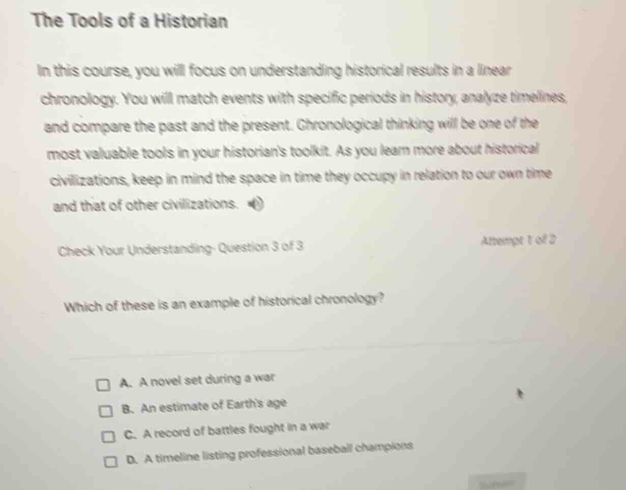 the tools of a historian in this course, you will focus on understandin…